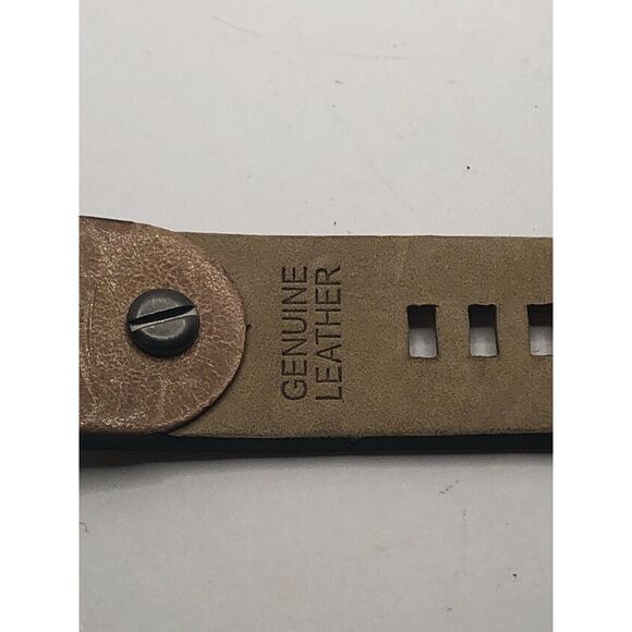 Diesel Watch Parts 2 Piece Leather Half Band Only No Clasp Tan 24mm PY204 - Picture 8 of 9